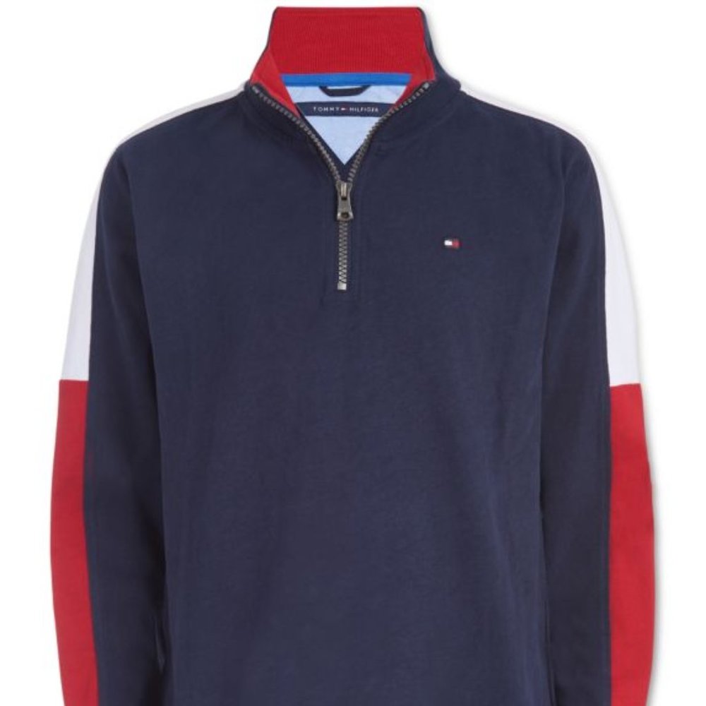 Zack Colorblocked 1/4-Zip Logo Sweatshirt
